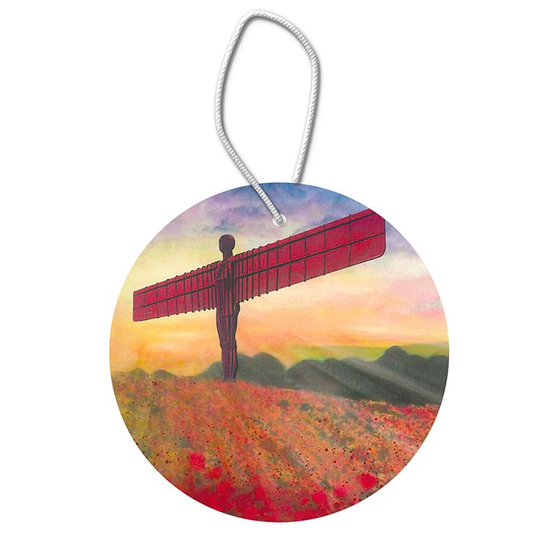 Angel of the North - Poppies Hanging Pendant Decoration