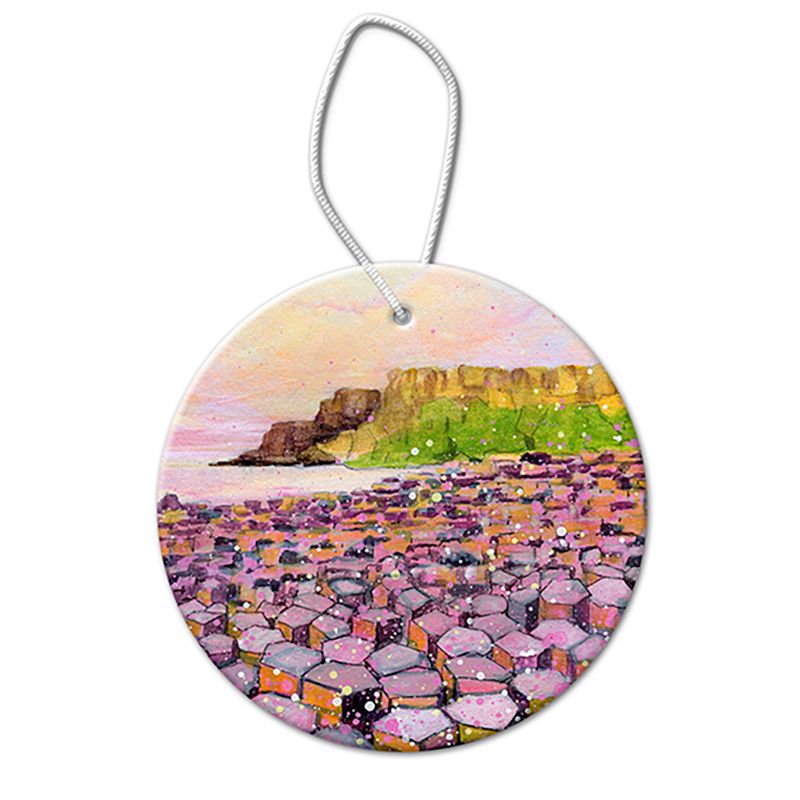 Giant's Causeway - Pink - Hanging Pendant Decoration