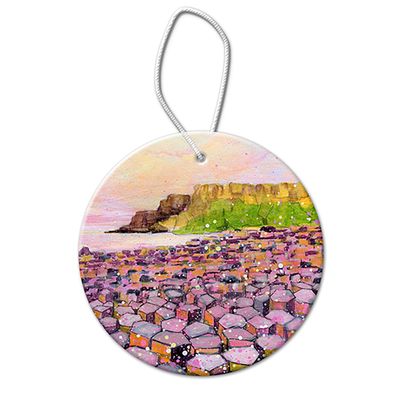 Giant's Causeway - Pink - Hanging Pendant Decoration