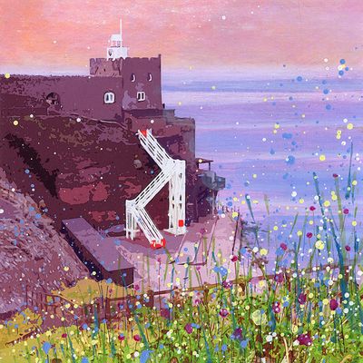 Jacob's Ladder, Sidmouth, Canvas Print