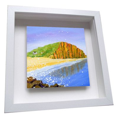 West Bay, Dorset Framed Ceramic Tile