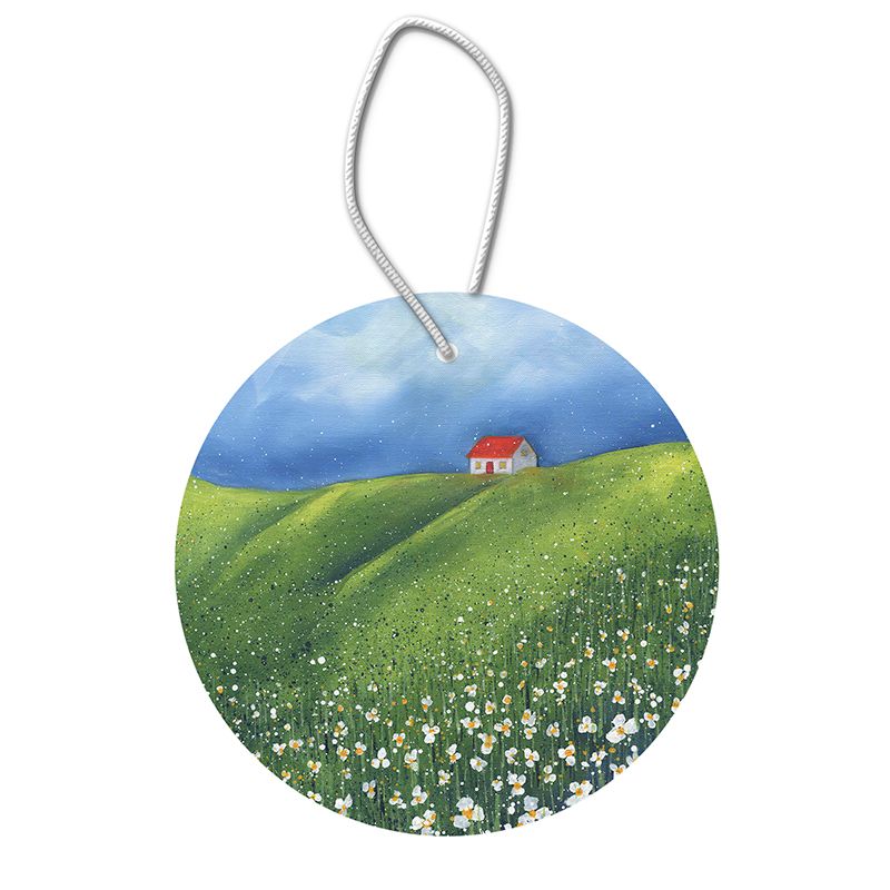 Cottage in the Daisies Hanging Pendant Decoration