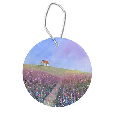 Cottage looking over the Meadow Hanging Pendant Decoration