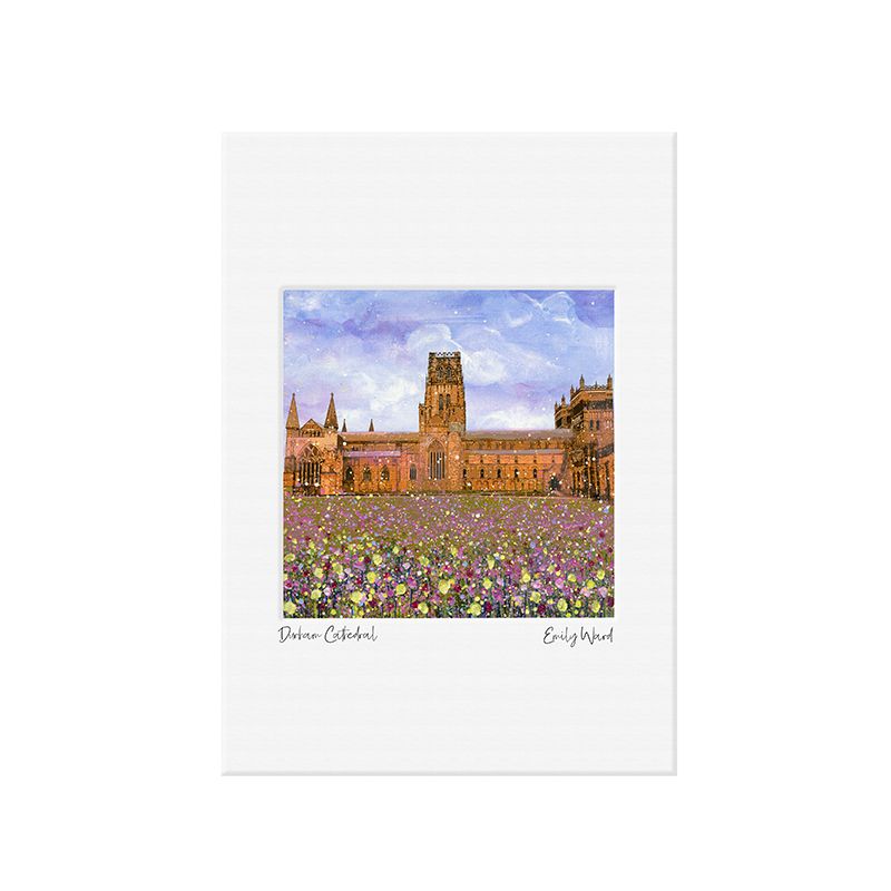 Durham Cathedral with Flowers Open Edition Print