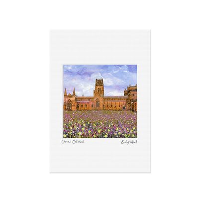 Durham Cathedral with Flowers Open Edition Print