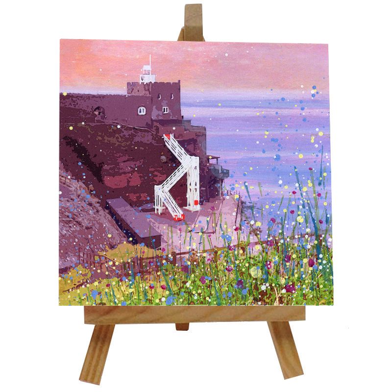 Jacob's Ladder, Sidmouth, Ceramic tile with easel