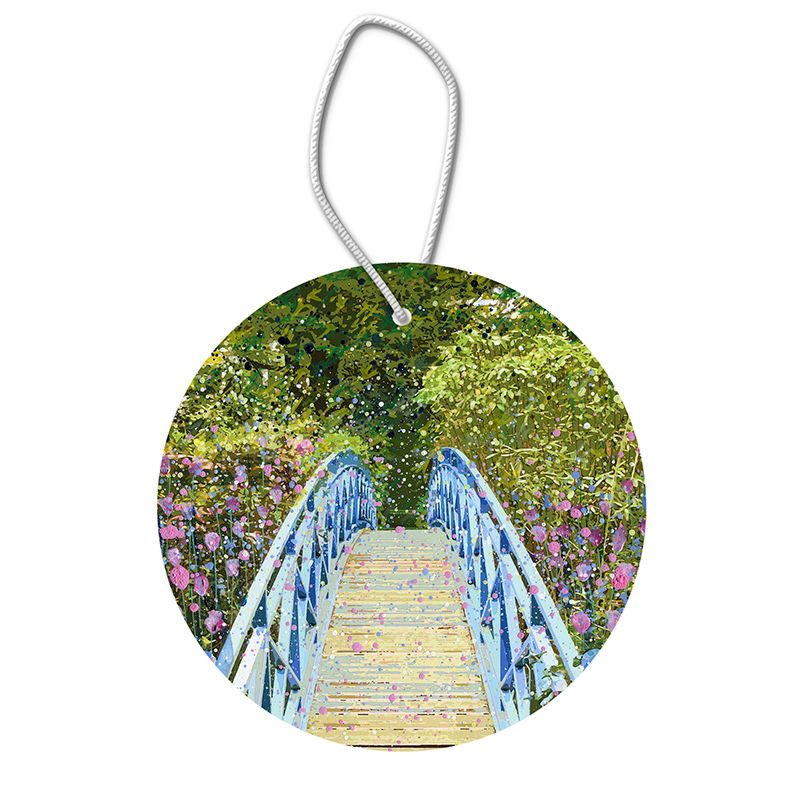 The Blue Bridge at Johnston Gardens Hanging Pendant Decoration