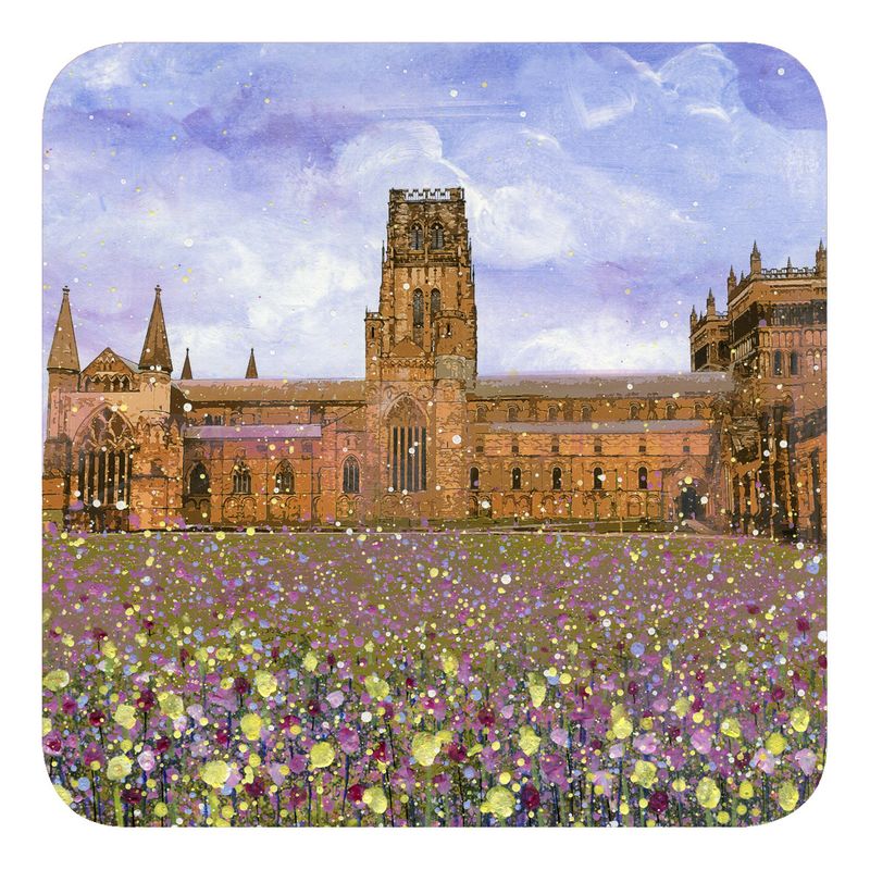 Durham Cathedral with Flowers Magnet