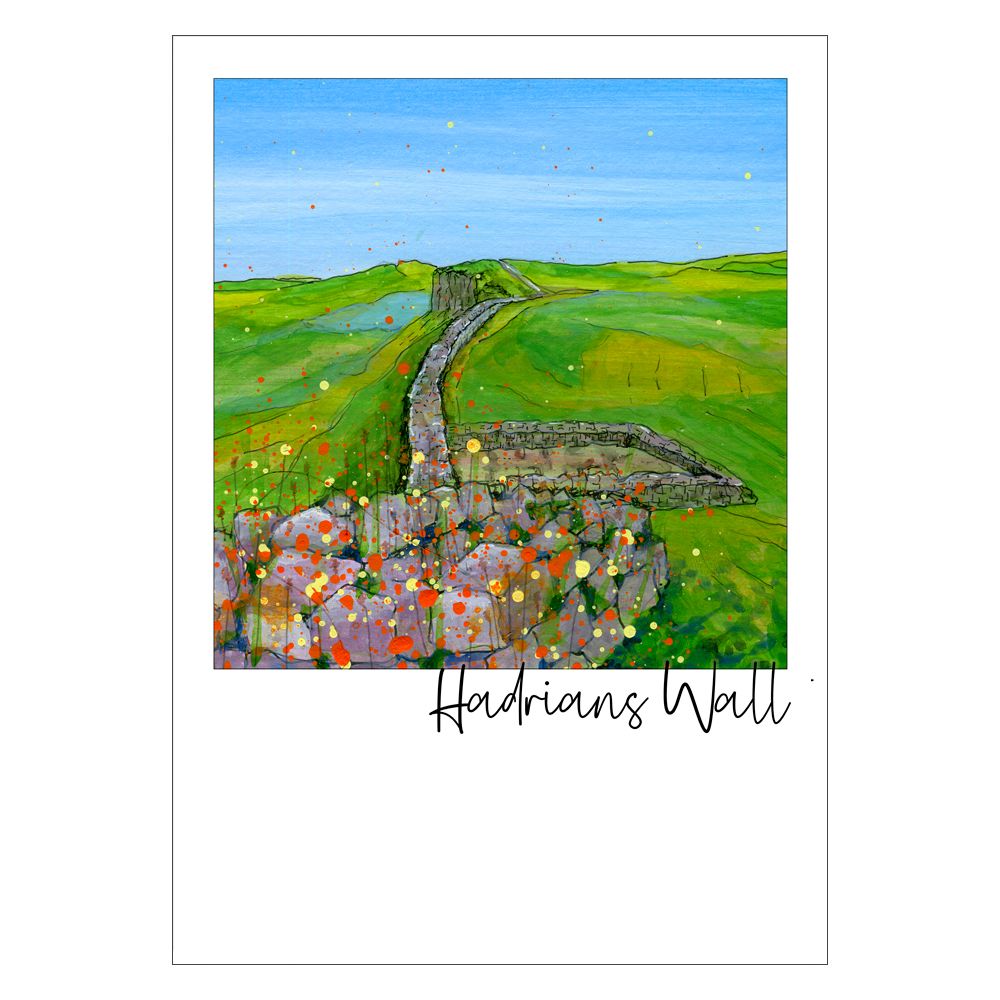 Hadrian's Wall Art Postcard