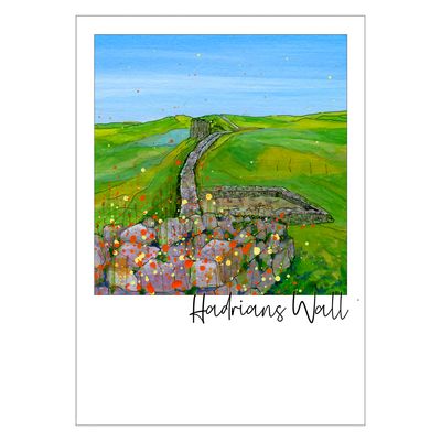 Hadrian's Wall Art Postcard