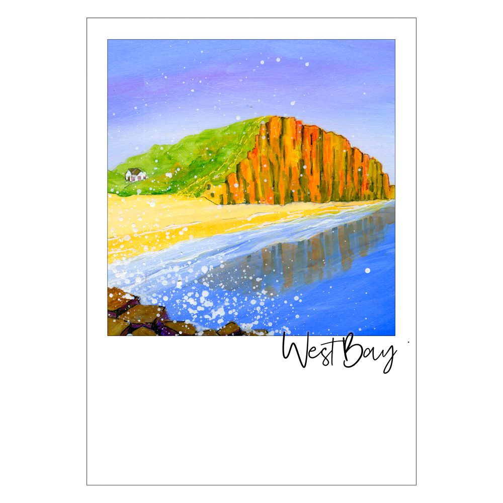 West Bay, Dorset  Art Postcard