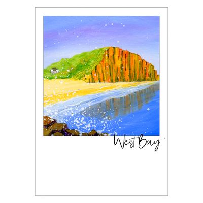West Bay, Dorset  Art Postcard