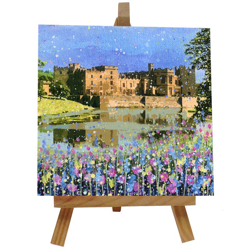 Raby Castle Ceramic tile with easel