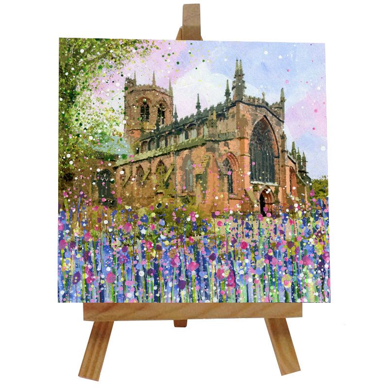 St Mary's Church, Nantwich Ceramic tile with easel