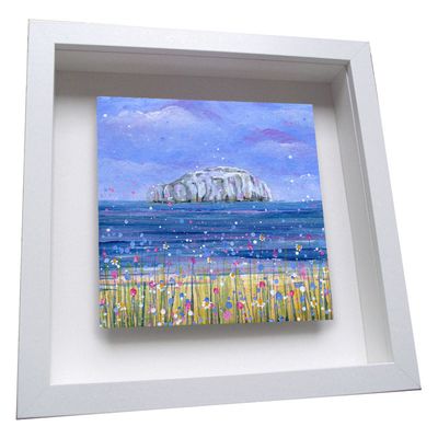 Bass Rock, Firth of Forth Framed Ceramic Tile