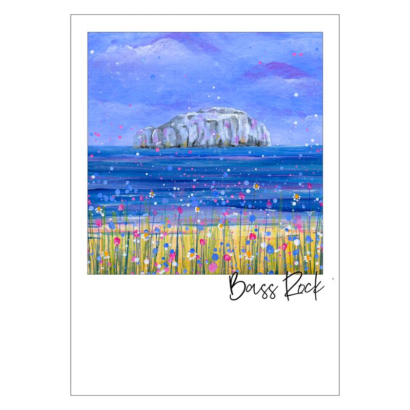 Bass Rock, Firth of Forth Art Postcard