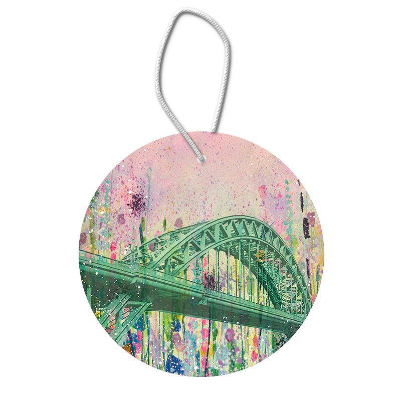 Tyne Bridge - Flowers Hanging Pendant Decoration
