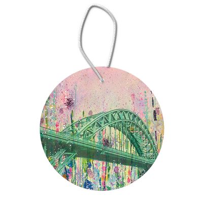 Tyne Bridge - Flowers Hanging Pendant Decoration
