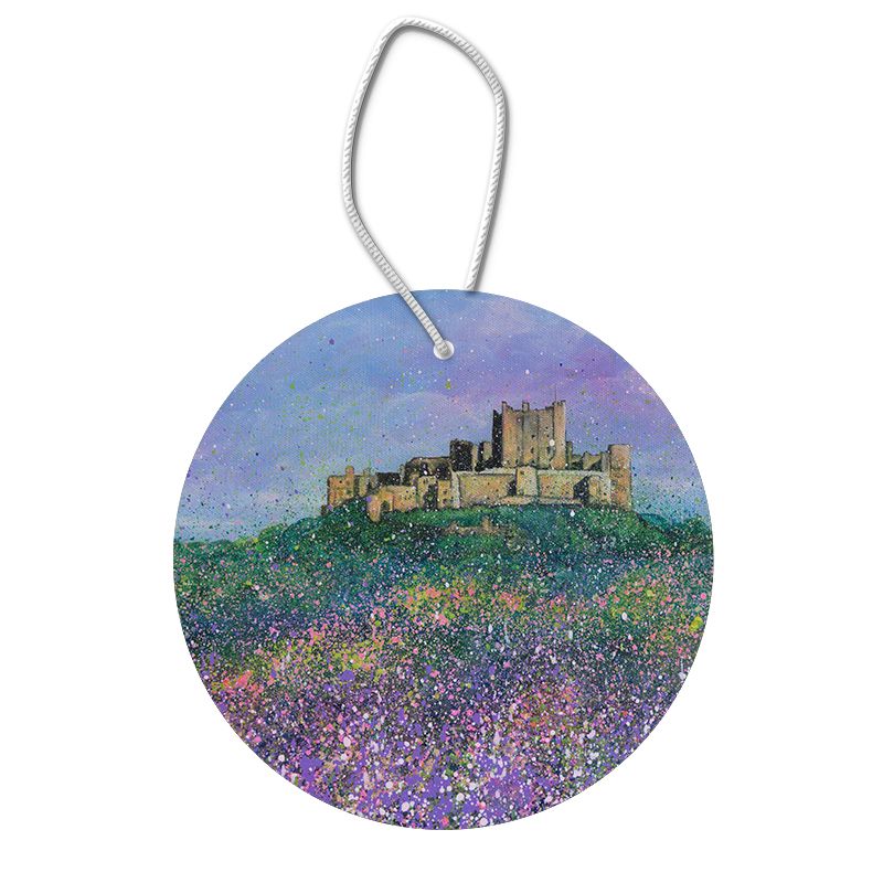 Bamburgh Castle Flowers  Hanging Pendant Decoration
