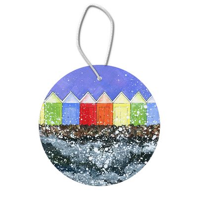 Scarborough Beach Huts Hanging Pendant Decoration
