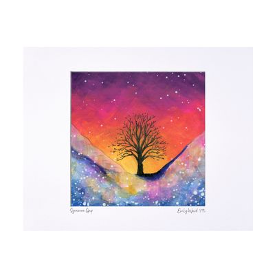 Sycamore Gap Night Skies  Limited Edition Print 40x50cm