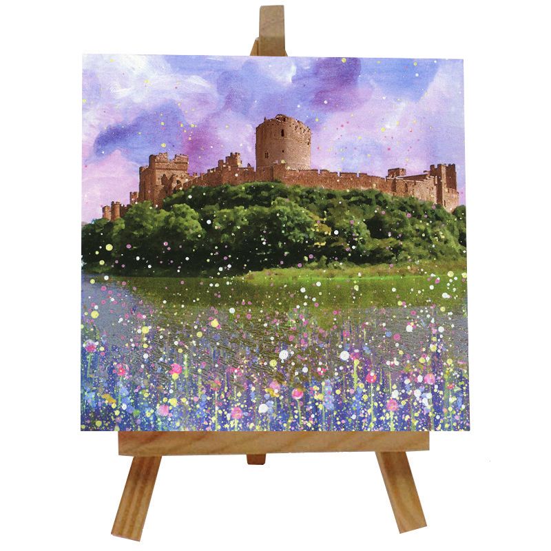 Pembroke Castle Ceramic tile with easel