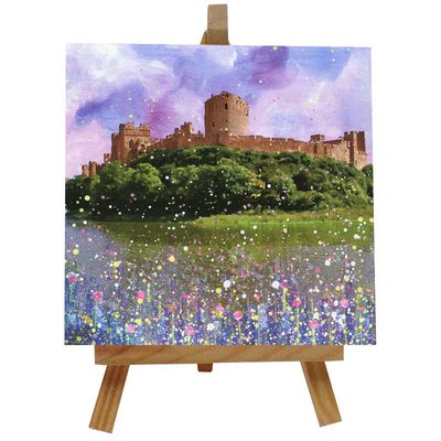 Pembroke Castle Ceramic tile with easel