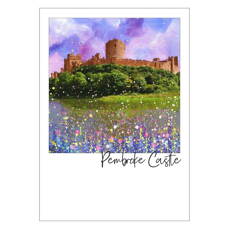 Pembroke Castle Art Postcard