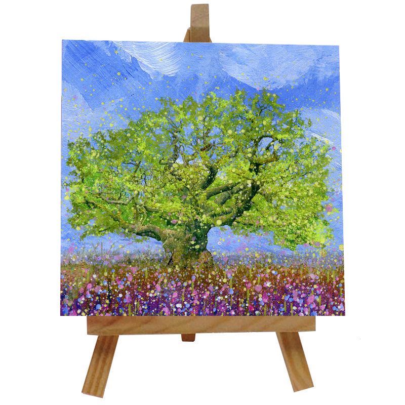 The Major Oak, Sherwood Forest Ceramic tile with easel