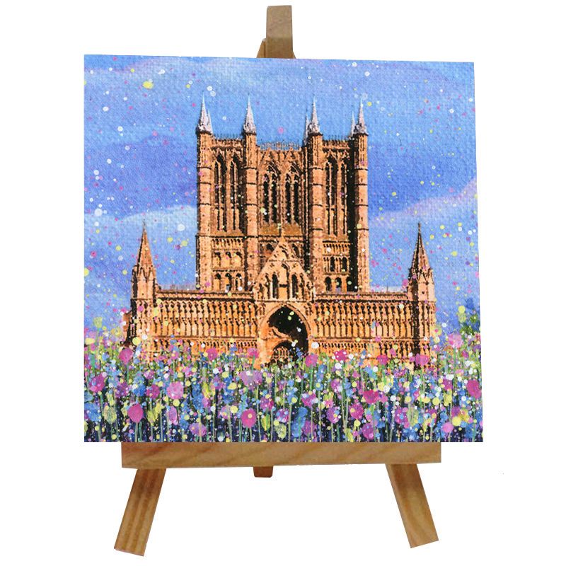 Lincoln Cathedral Ceramic tile with easel