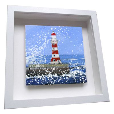 Roker Lighthouse Framed Ceramic Tile