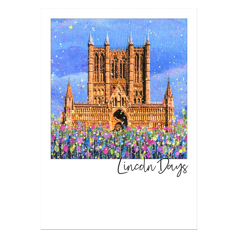 Lincoln Cathedral Art Postcard