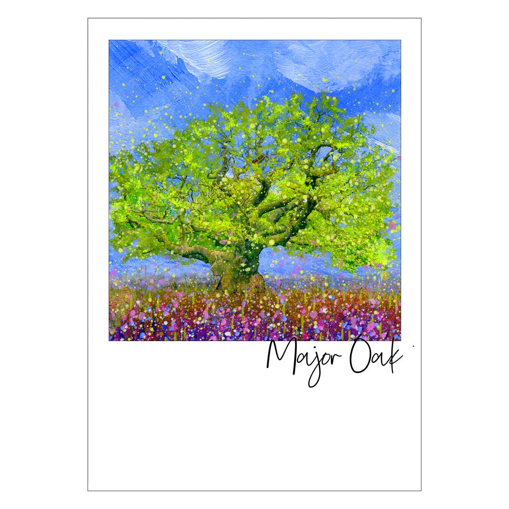 The Major Oak, Sherwood Forest Art Postcard