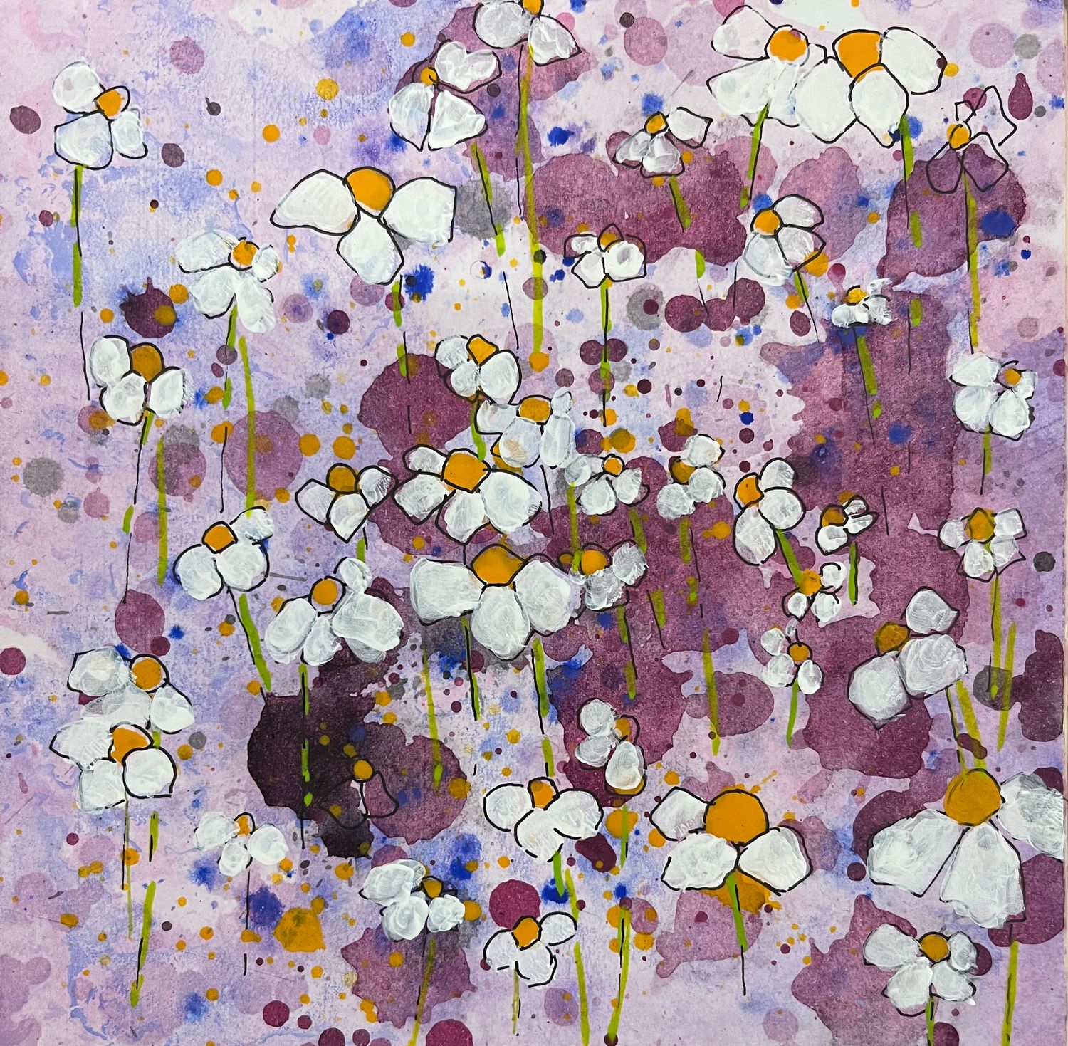 Wild Daisies Original Painting