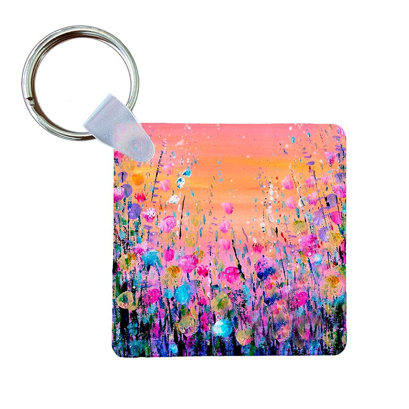 Flowers Orange Keyring