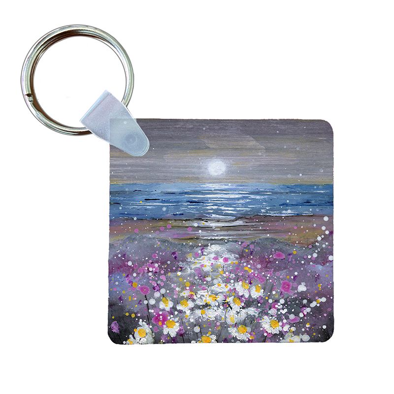 Moonlight on the Daisies keyring