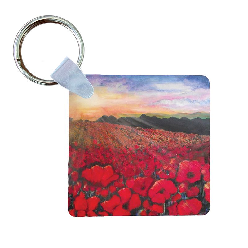 Poppies keyring