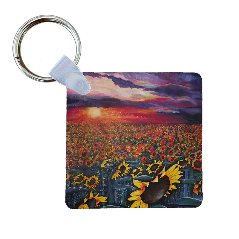 Sun on the Sunflowers keyring