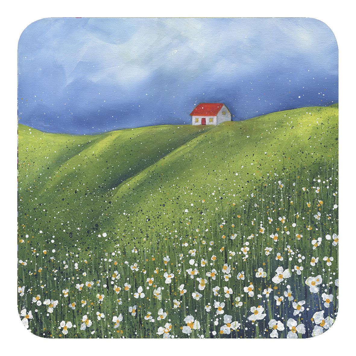 Cottage in the Daisies Fridge Magnet