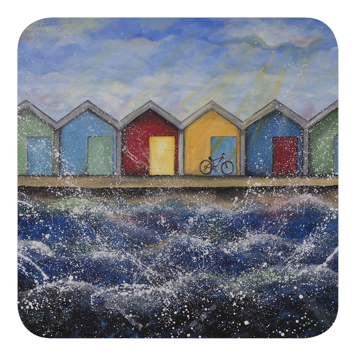 Beach Huts in the sunshine Magnet