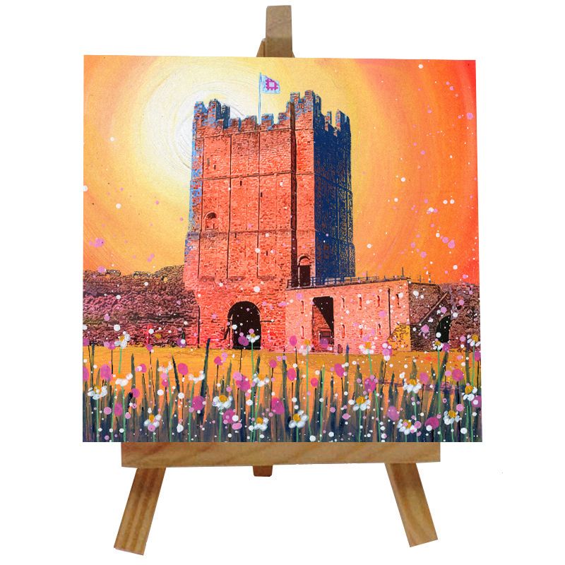 Richmond Castle  Ceramic tile with easel