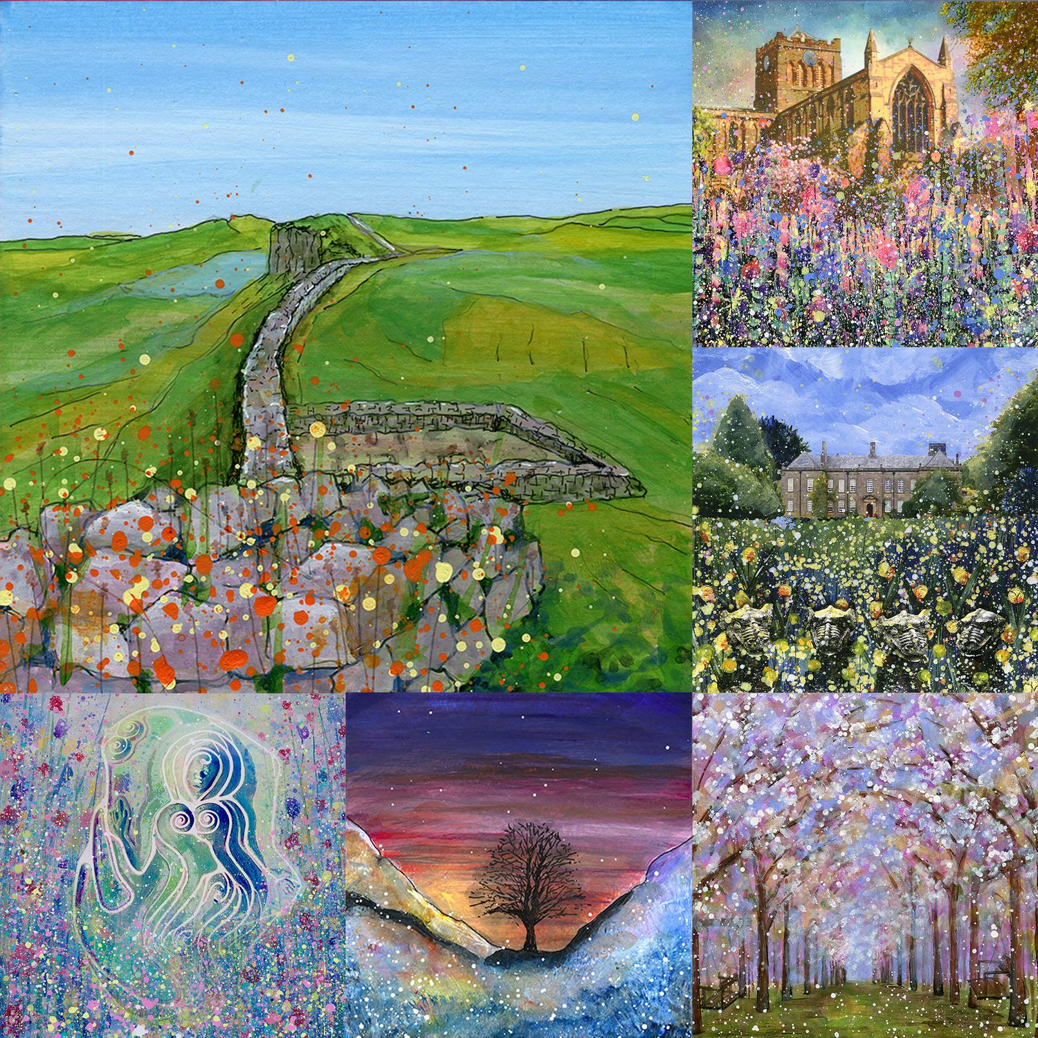 Pack of 6 Northumberland Postcards