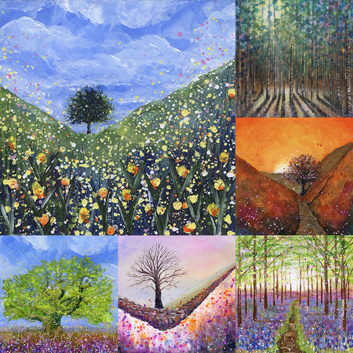 Pack of 6 Trees and Woods Postcards