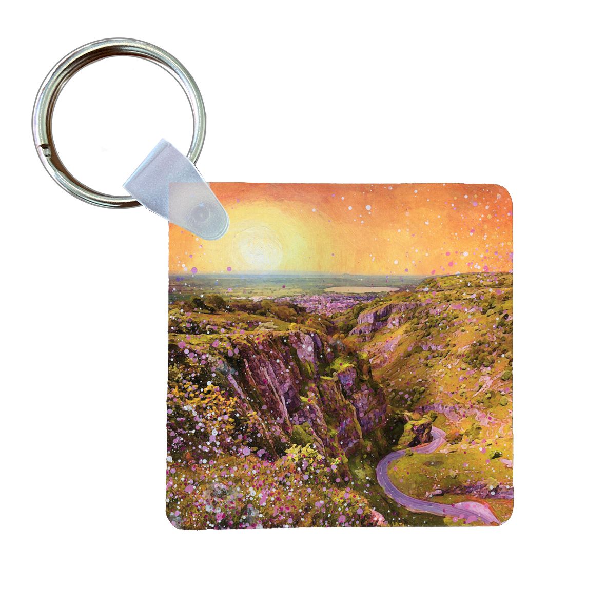 Cheddar Gorge - Pink  Keyring