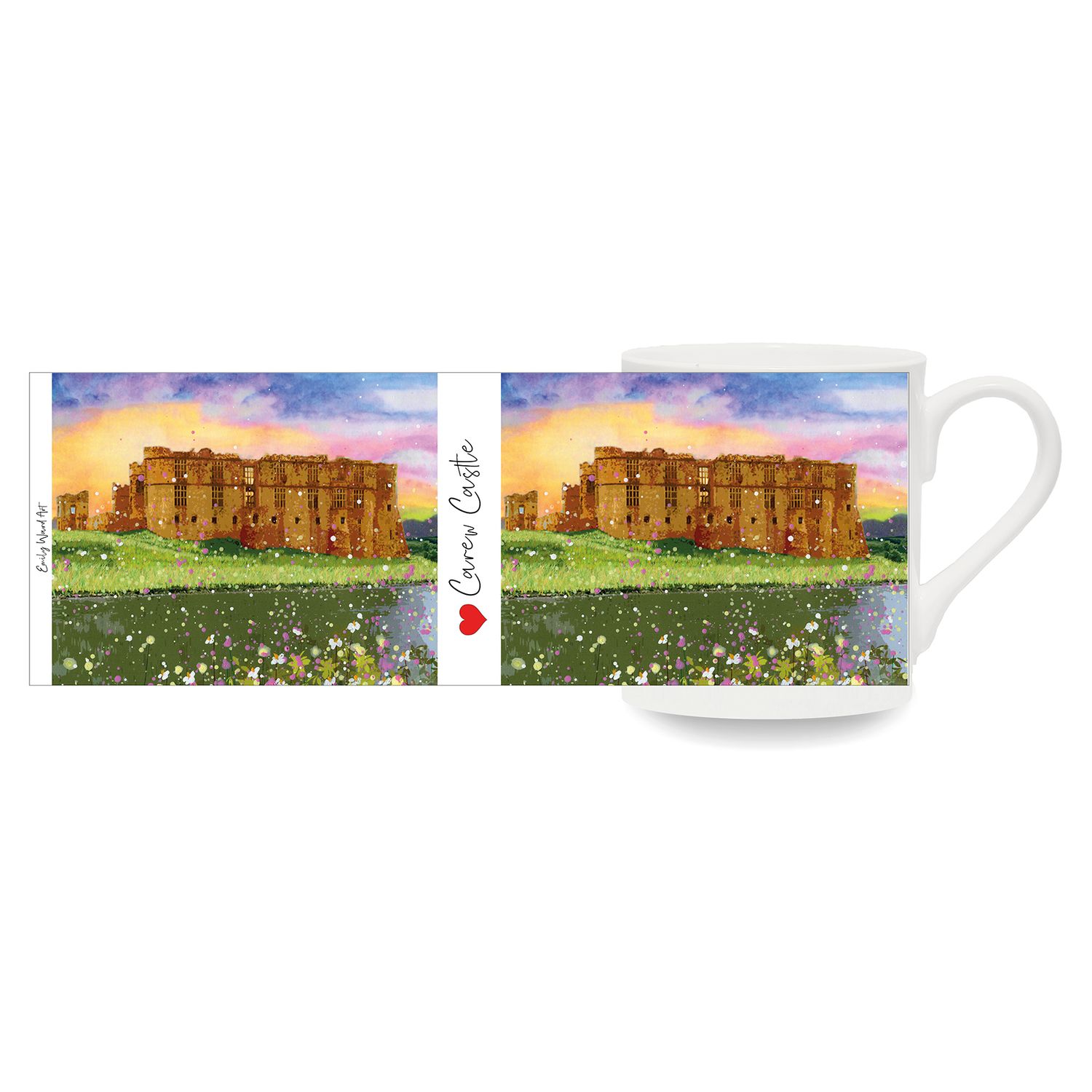 Carew Castle Bone China Cup