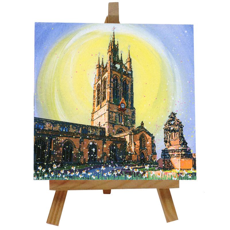 Newcastle Cathedral Ceramic tile with easel