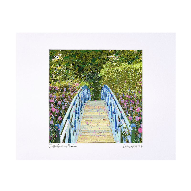 The Blue Bridge at Johnston Gardens Limited Edition Print