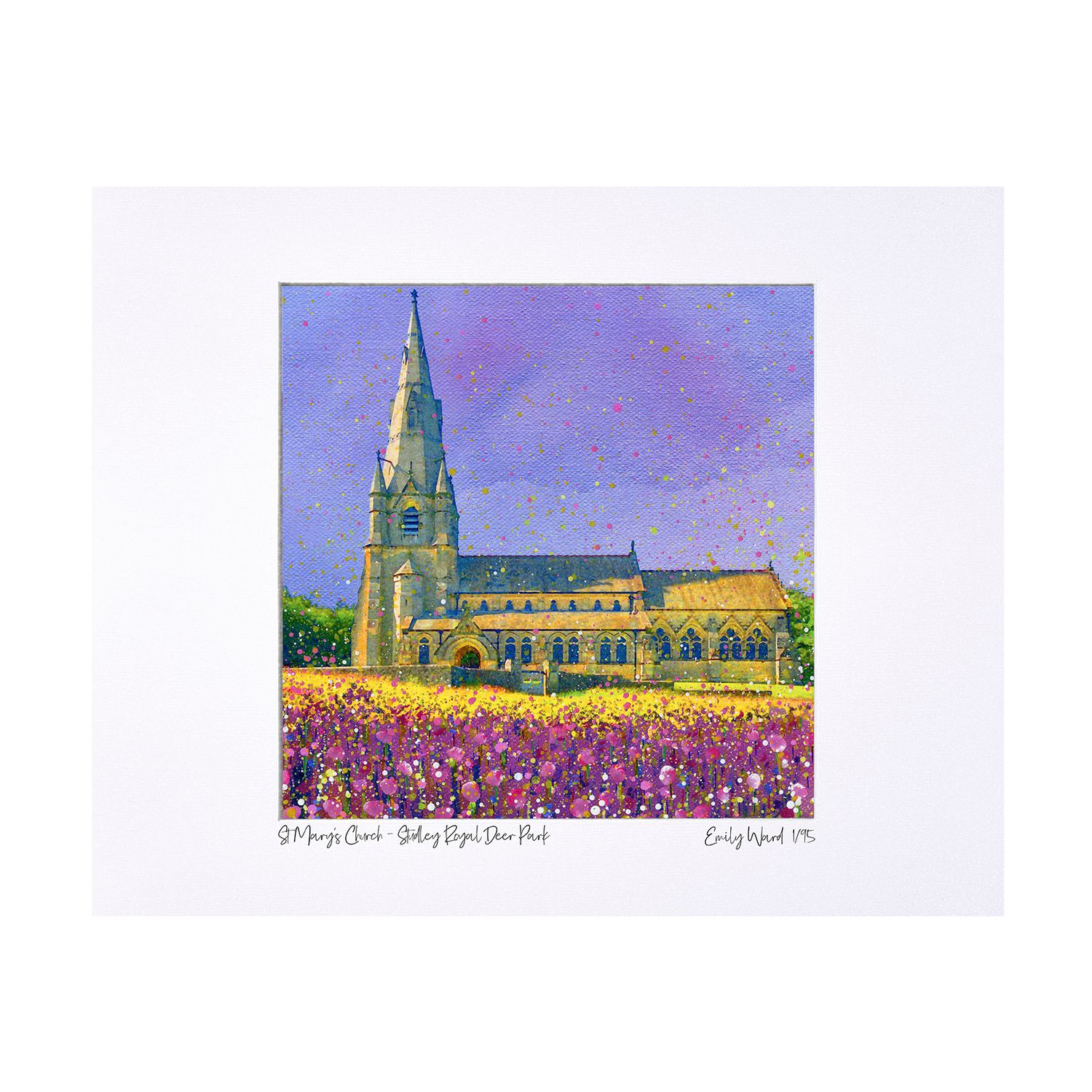 St Mary's Church, Studley Royal Deer Park Limited Edition Print