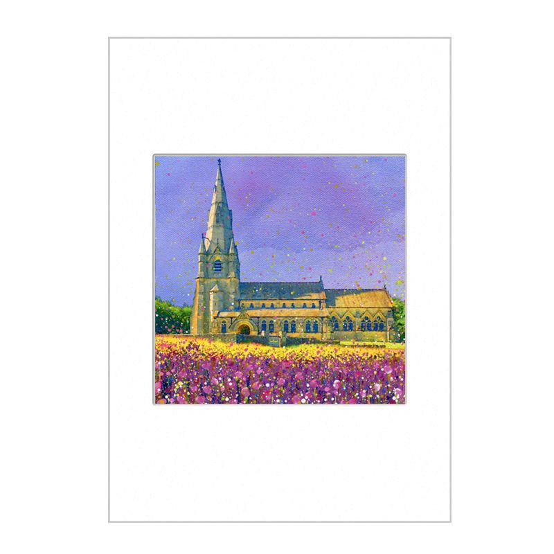 St Mary's Church, Studley Royal Deer Park Open Edition  Print A4
