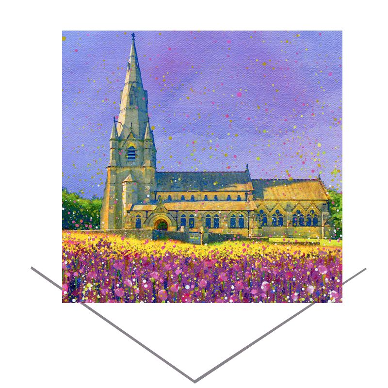 St Mary's Church, Studley Royal Deer Park Greeting Card